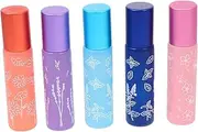 HONITANO 5Pcs Essential Oil Roller Bottles Refillable Aromatherapy Containers for Perfume and Oil Blends Leak Design for Travel and