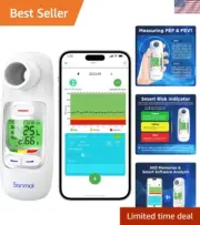 Peak Flow Meter with Bluetooth APP Spirometer for Asthma COPD Monitor Tests P...