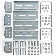 4 Pcs 8" Boat Trailer Bunk Brackets, Galvanized Swivel Top Bunk Bracket Kit for 1.5" x 3", 2" x 3", 3" x 3" Boat Trailer Crossmember