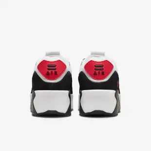 【NIKE 耐吉】Air Max 90 Lv8 女 休閒鞋 運動 復古 雙層氣墊 緩震 厚底 白黑紅(FD4328-101)