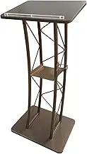 Mobile Podium Stand, Portable Reception Desk, Stand up Church Pulpit, Conference Podium for Speakers, Slanted Lectern for Restaurants, Churches, Seminars and Schools