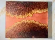 Handmade Resin and Wood Serving Board Large Mallee Burl Epoxy Charcuterie Board