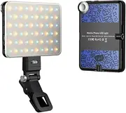 xinyee 5W Photography Lamp Bi-Color LED Light Pocket Vlog Light 2500K-9000K Color Temperature Dimmable with 60 LED Beads 1/4in Threaded Holes 2000mAh Battery Built in for Live Streaming Home Studio