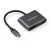 USB C Multiport Video Adapter, USB-C to 4K 60Hz DisplayPort 1.2 or 1080p VGA Monitor Adapter, USB Type-C 2-in-1 DP (HBR2 HDR)/VGA Display Converter -