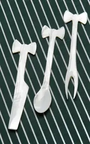 [Gohar World] Set-of-Three Bow Mother of Pearl Serving Set