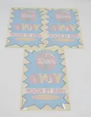 1993 Vtg RUSSELL / COCA-COLA YO-YO promotion window stickers lot of 3, Belgium