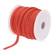 1/4 Inch Double Fold Bias Tape Continuous Bulk Bias Tape (Red 25 Yards)