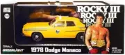 Rocky III 1978 Dodge Monaco Yellow Taxi 1/24 Diecast Model Greenlight 84161 New