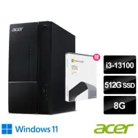 在飛比找momo購物網優惠-【Acer 宏碁】Office 2021組★i3四核電腦(A