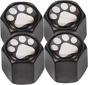 4pcs Wheel Decorative Air Cap Caps Simple Valve Tire Valve Stems Tire Key Automotive Accessories Car Accessories Stem Covers Black Stainless Steel