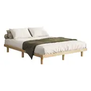 Oikiture Bed Frame Queen Double King Single Wooden Base Bed Platform