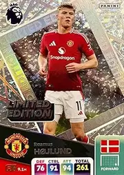 Panini Premier League 2024 2025 Rasmus Hojlund Limited Trading Card