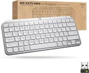 Logitech MX Keys Mini Wireless Illuminated Keyboard for Business, Compact Gray