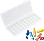 AA Battery Case - Battery Storage Container,Battery Storage Container, Battery Storage Case for Holding 10 AA Batteries, Space-Saving Battery Holder