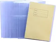 Bright Ideas Clear PVC Book Covers – A4, 250 Micron, Pack of 10 Covers. Thicker and Extra Strong Sturdy Plastic Book Covers. Easy to Clean Plastic and Wipeable Made to Protect School Exercise Books