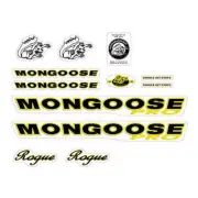 Mongoose - 1999 Rogue Pro Black Yellow - Decal set - old school bmx