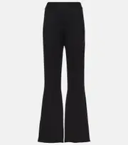 [Joseph] Joseph Wool-blend knit flared pants AU 10 black