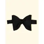 BLACK SATIN BOW TIE BY LA BOWTIQUE BOWTIES FOR THE ANTHOLOGY