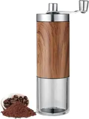 Manual Coffee Grinder, Hand Crank Coffee Mill Ceramic Burr, Internal Adjustable