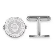 Sterling Silver Syracuse University Crest Cuff Links
