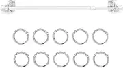 Adjustable Flip Calendar Holder Rod 16-28 Inches - Chart Date Cards Holder With 10 Loose Leaf Binder Rings for Classroom Whiteboard