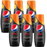 SodaStream Pepsi Max Mango Syrup Mix No Sugar 440mL Pack 6 BULK