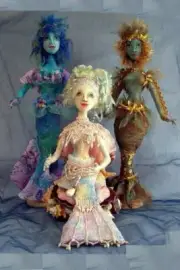 Cloth Art Doll CD Pattern "Neptune's Daughters" by Stephanie Novatski