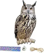 HANABASS Hanging Ornament for Bird Deterrent Owl Decoy Bird Ornaments Outdoor Yard Decor Plastic Owl Wind Chimes Easy to Install Garden Decor