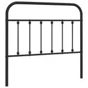 Black Metal Headboard 107cm King Single Bed Frame Stylish Bedroom Decor