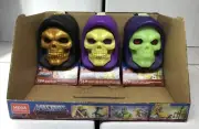 Mega Construx Masters Of The Universe Skeletor Skull Heads Complete Set+Display