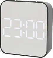 LED Digital Clock, 2 Alarm Settings, Multifunctional Small Electronic Clock, Temp Date Display, Bedroom Office, Battery Powered (Black)