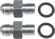 ICT Billet - Transmission Adapter Fittings Front and Rear -6AN Flare to 1/4" NPSM TH350 TH400 4L60E 700R4 200-4R TR6060 AOD 4R100 4R70W C5 Aluminum 551114