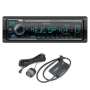 Kenwood KMM-X705 Bluetooth single DIN Media Receiver (No CD) with a Sirius XM...