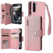 Compatible With Oneplus Nord Case Pu Leather Flip Zipper Card Holder Wallet Cover