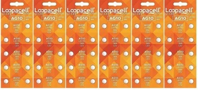 70 AG10 LR1130 LR1131 389A 389 Loopacel 1.5 Volt Alkaline Button Cell Batteries