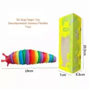3D Slug Toy Decompression Fidget Sensory Flexible Toys Stress Relief Kids Gift