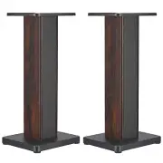 1 Pair Wood Grain Speaker Stands 23.6" Satellite Speaker Stand Hollowed Stands