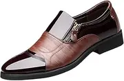 [Perfeclan] Business Shoes, Elegant Shoes, Work Oxfords, Slip on Loafers Men Dress Shoes, Men Formal Shoes for Daily Wear, Office, Career, Wedding