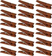 Mini Natural Wooden Clothespins, 60Pcs, 1.4 Inch Photo Paper Peg Pin Craft Clips