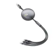6A 100W USB-A to Type-C/iP/Micro USB Cable QC2.0 3.0 4.0 Fast Charging Data Transmission Copper Core Line 1.2M Long for