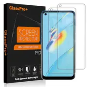 [2 PACK] For Oppo A54 Screen Protector Full Coverage Tempered Glass Screen Protector Guard (Clear)