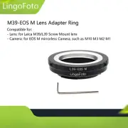 M39-EOS M Lens Adapter for Lecia L39 M39 Lens to EOS-M EF-M Mirrorless Camera