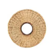 20" Rustic Wicker Basket Weave Round Wall Mirror