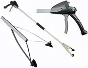ArcMate EZ Reacher PRO Outdoor Suction Cup Reacher with Locking Grip and Handle, Collapsible with Slip Joint, Indoor Commercial & Outdoor Use, 4.5" Wide Jaw, 8lb. Capacity, Black, 40" (40PC-DC-1-FBA)