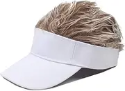 KiRYu Fake Hair Baseball Hat with Wig Spiked Hairs Cycling Bike Bicycle Cap Fake Hair Wig Visor for Boy&Girl&Adult