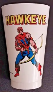 Hawkeye 1975 Marvel 7-11 Plastic Slurpee Cup - Unused - New Condition