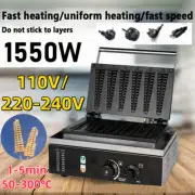 50-300℃ 1550W Waffle Pine Tree Pancake Non-stick Maker Heating Cake Machine New