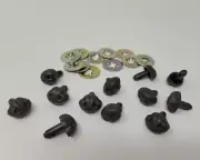 12 pcs VTG Zim's Brown Plastic Animal Dog Nose with Washer 15mm for Craft Toy