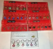 CHRISTMAS WINE CHARM ASSORTMENT Set of 6 HANDCRAFTED ART GLASS [Your Choice]