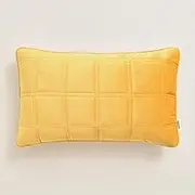 ROOM99 Colette Decorative Cushion Cover Throw Cushion Cover Aesthetic Modern Bedroom Living Room Velvet Mustard 30 x 50 cm